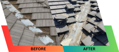 old vs new slate tiles