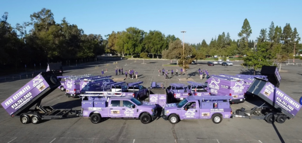 Loveland Roofing's delivery equipment